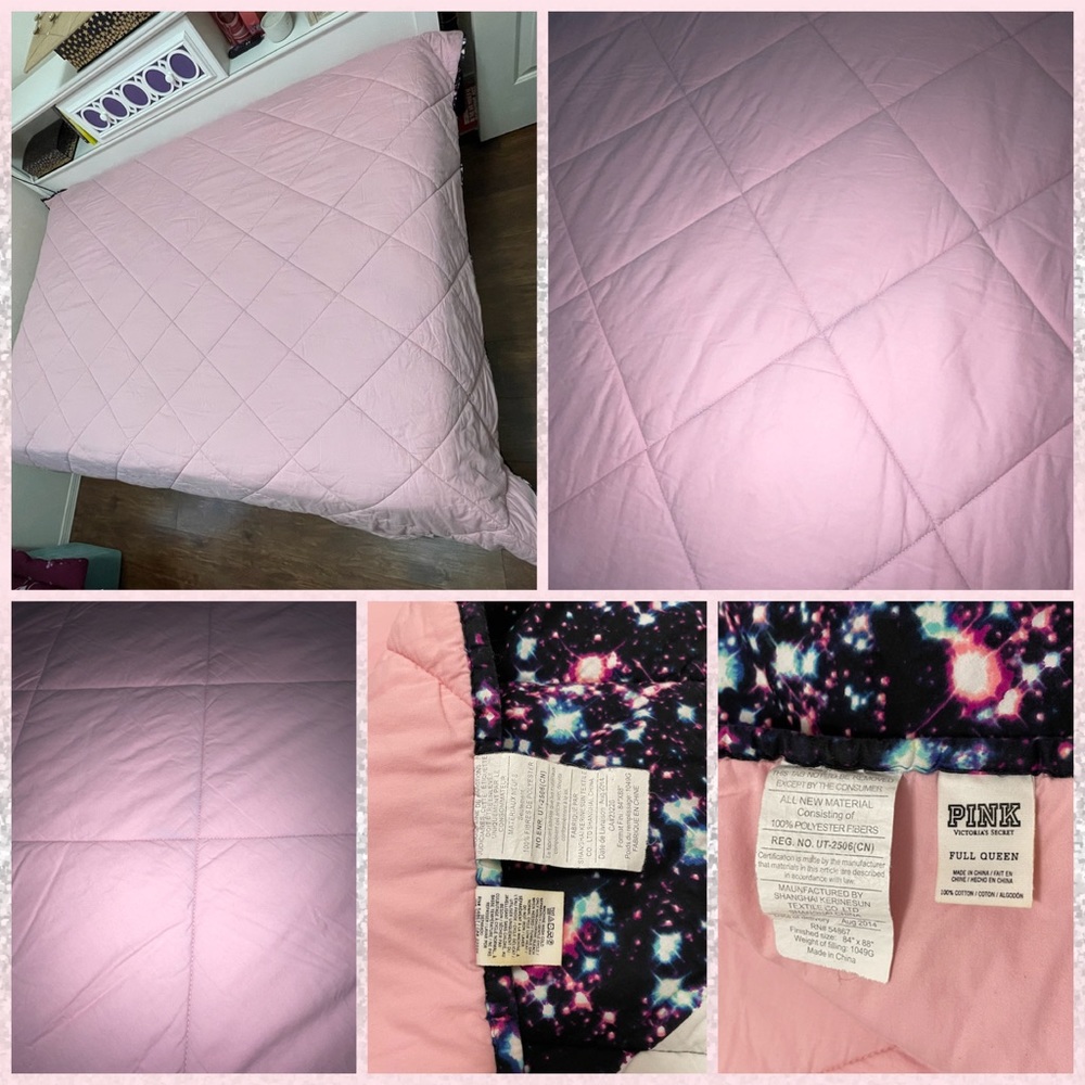 Victoria’s Secret PINK Galaxy full/queen comforter sheet set Aztec bins duffel++ - Picture 4 of 13